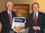 Past President Hal with club's EREY award presented by Past District Governor Mike McCarthy
